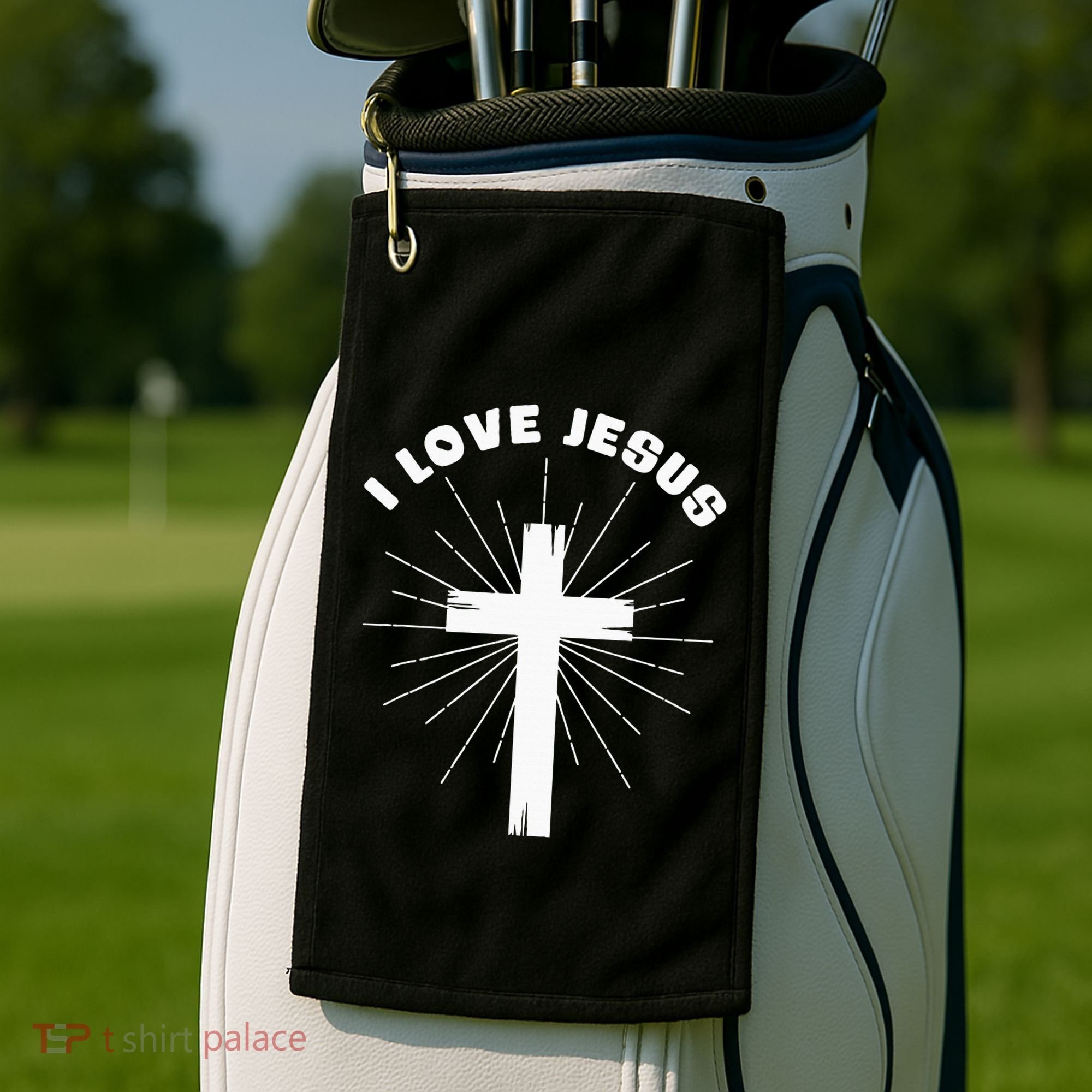 I Love Jesus Golf Towel