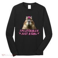 IM Literally Just A Girl Capybara Coquette Long Sleeve Shirt thumb 0