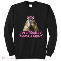 IM Literally Just A Girl Capybara Coquette Sweatshirt thumb 0