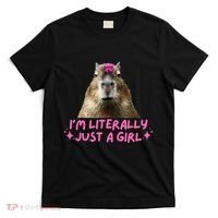 IM Literally Just A Girl Capybara Coquette T-Shirt thumb 0