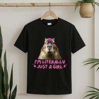 IM Literally Just A Girl Capybara Coquette T-Shirt thumb 2
