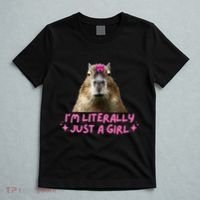 IM Literally Just A Girl Capybara Coquette T-Shirt thumb 5