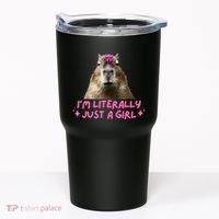 IM Literally Just A Girl Capybara Coquette Tumbler thumb 0