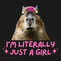 IM Literally Just A Girl Capybara Coquette Mousepad thumb 1