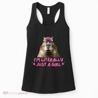 IM Literally Just A Girl Capybara Coquette Women's Tank Top thumb 0