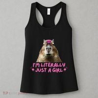 IM Literally Just A Girl Capybara Coquette Women's Tank Top thumb 3