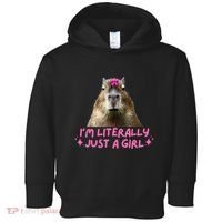 IM Literally Just A Girl Capybara Coquette Toddler Hoodie thumb 0