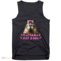 IM Literally Just A Girl Capybara Coquette Tank Top thumb 0