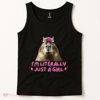 IM Literally Just A Girl Capybara Coquette Tank Top thumb 2
