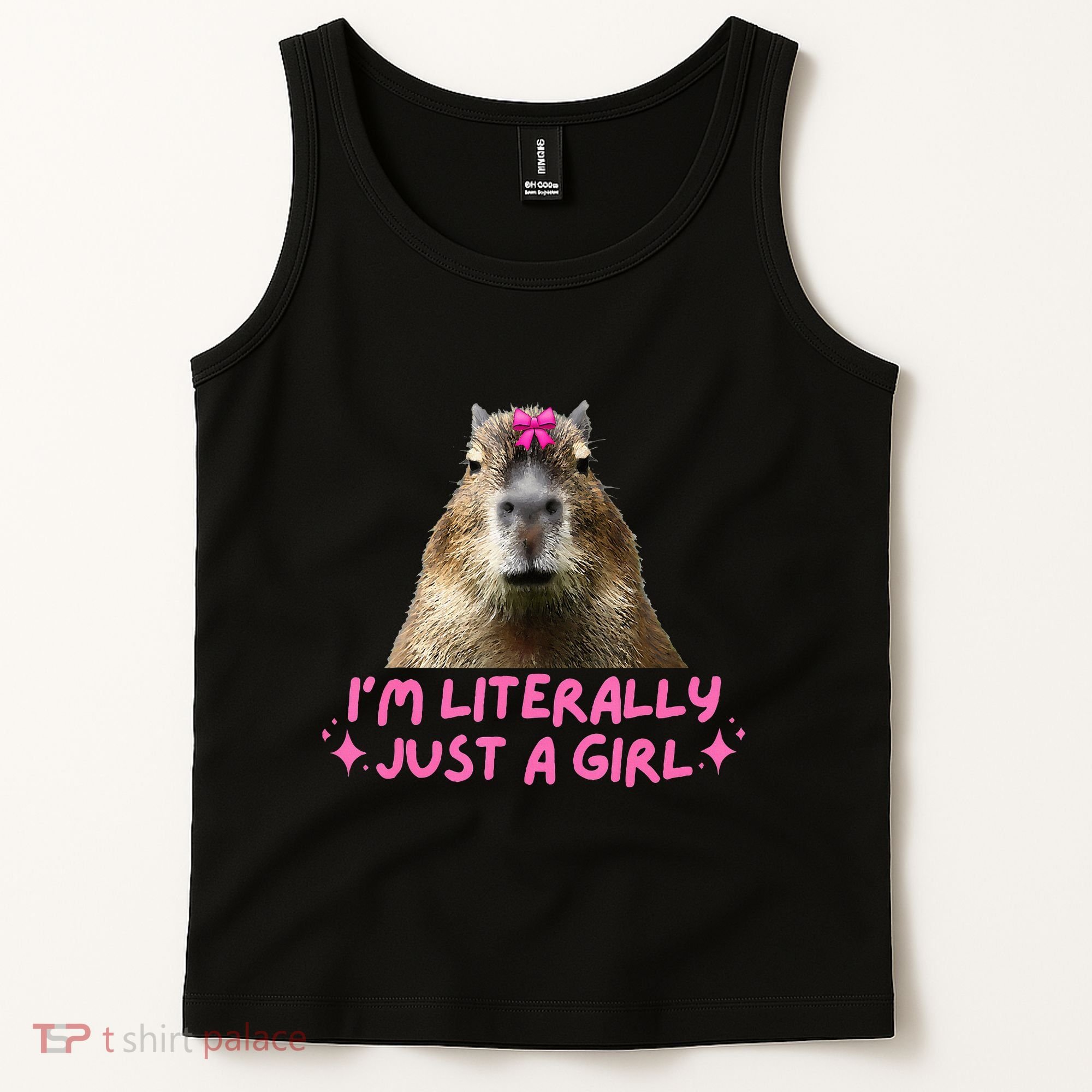 IM Literally Just A Girl Capybara Coquette Tank Top