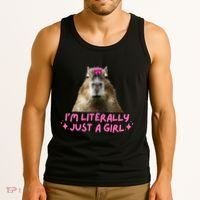 IM Literally Just A Girl Capybara Coquette Tank Top thumb 3