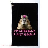 IM Literally Just A Girl Capybara Coquette Golf Towel thumb 0
