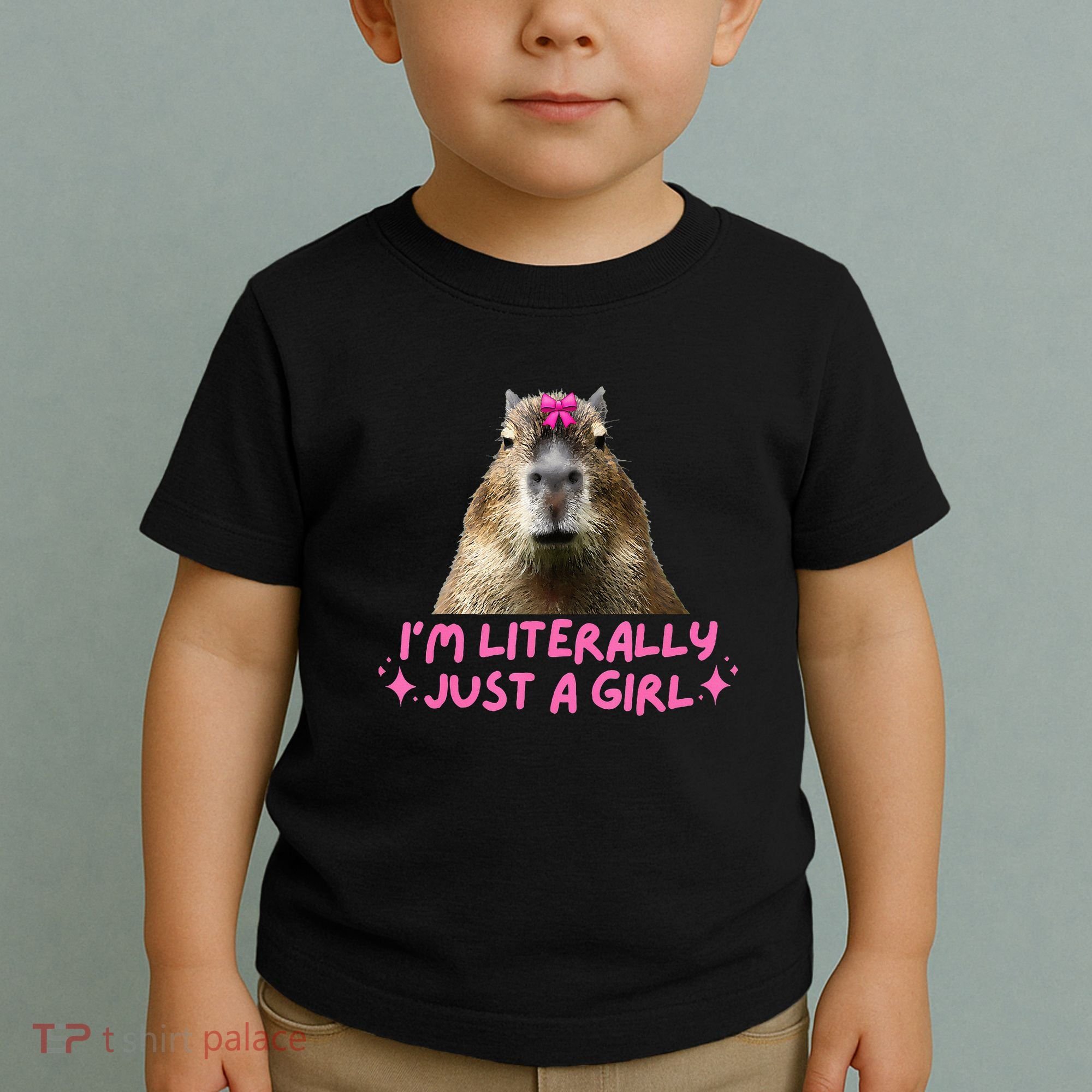 IM Literally Just A Girl Capybara Coquette Toddler T-Shirt