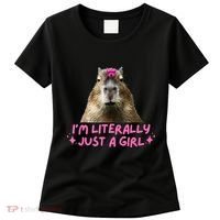 IM Literally Just A Girl Capybara Coquette Women's T-Shirt thumb 0