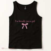 Im Literally Just A Girl Sad Hamster Meme Tank Top thumb 2