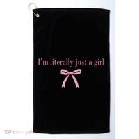 Im Literally Just A Girl Sad Hamster Meme Golf Towel thumb 0