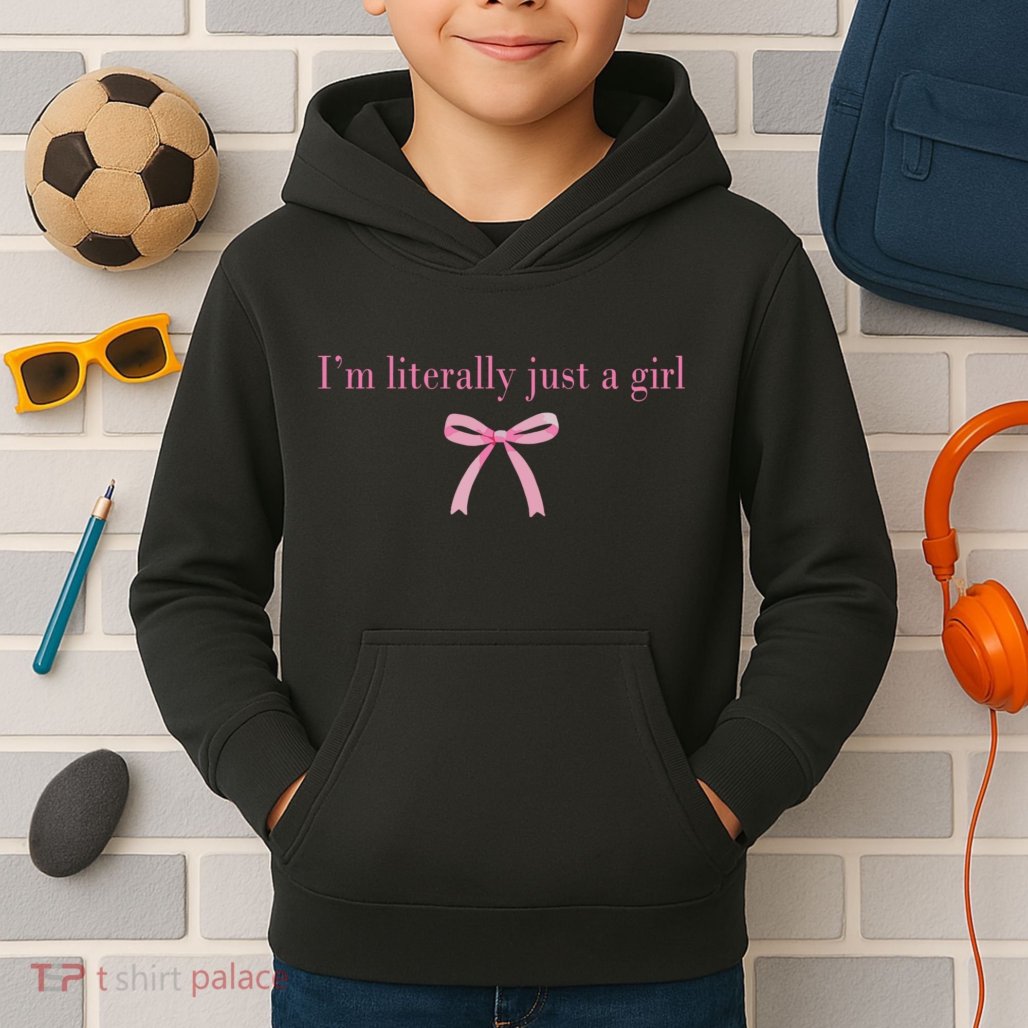 Im Literally Just A Girl Sad Hamster Meme Kids Hoodie