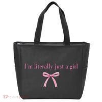 Im Literally Just A Girl Sad Hamster Meme Tote Bag thumb 0