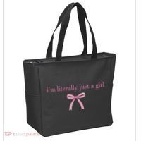 Im Literally Just A Girl Sad Hamster Meme Tote Bag thumb 2