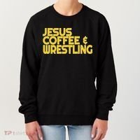 I Love Jesus Coffee Wrestling Gift Wrestler Christian Women's Sweatshirt thumb 0