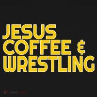I Love Jesus Coffee Wrestling Gift Wrestler Christian Bucket Hat thumb 4