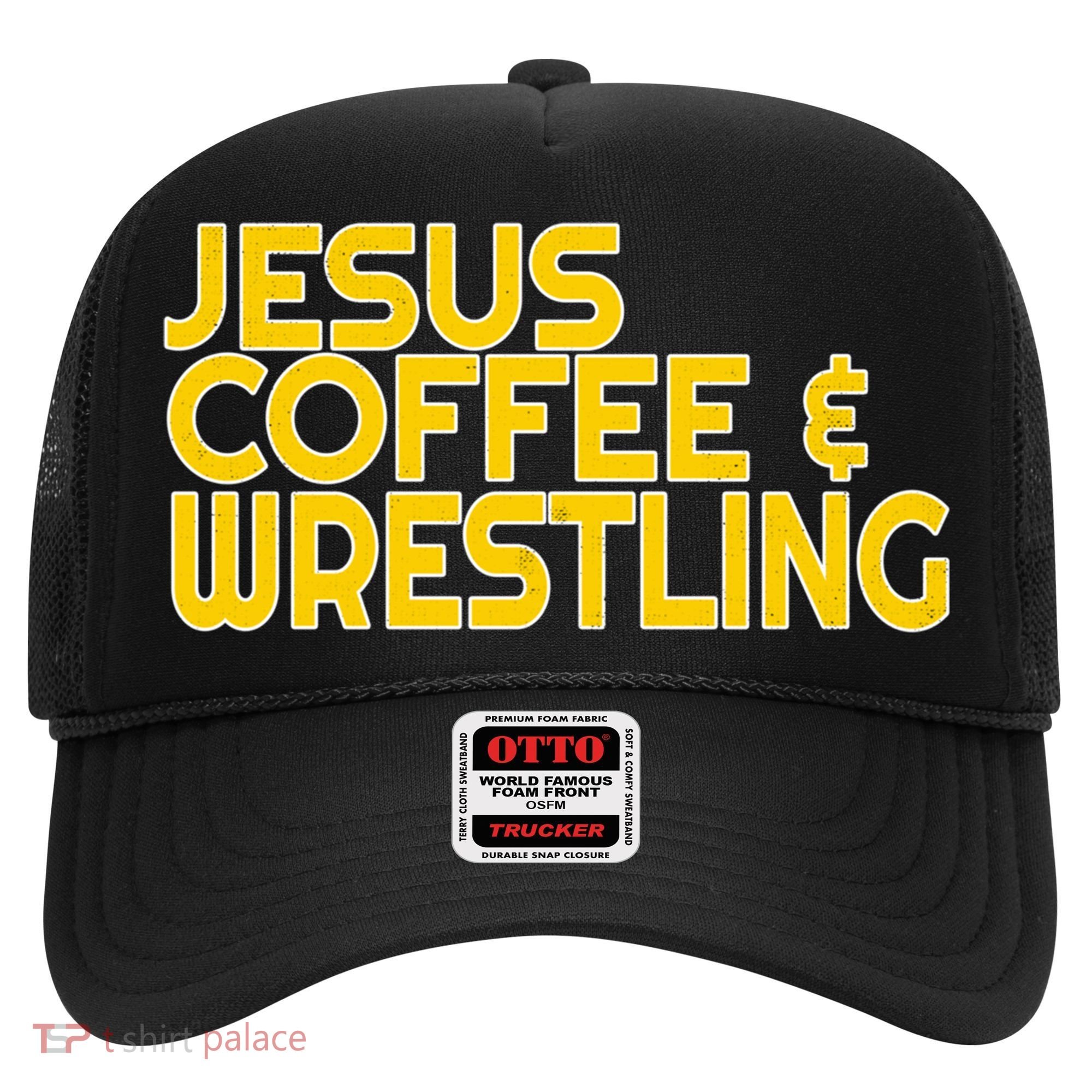 I Love Jesus Coffee Wrestling Gift Wrestler Christian Hat