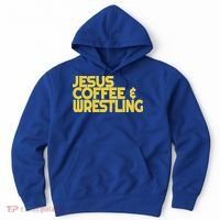 I Love Jesus Coffee Wrestling Gift Wrestler Christian Hoodie thumb 0