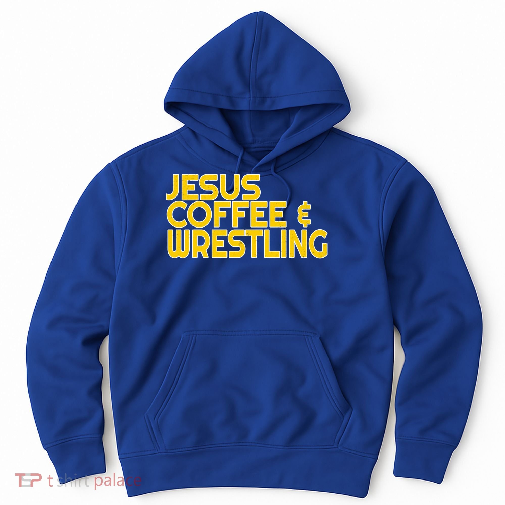 I Love Jesus Coffee Wrestling Gift Wrestler Christian Hoodie