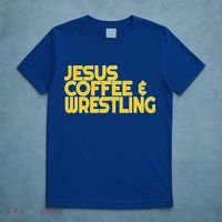 I Love Jesus Coffee Wrestling Gift Wrestler Christian T-Shirt thumb 5