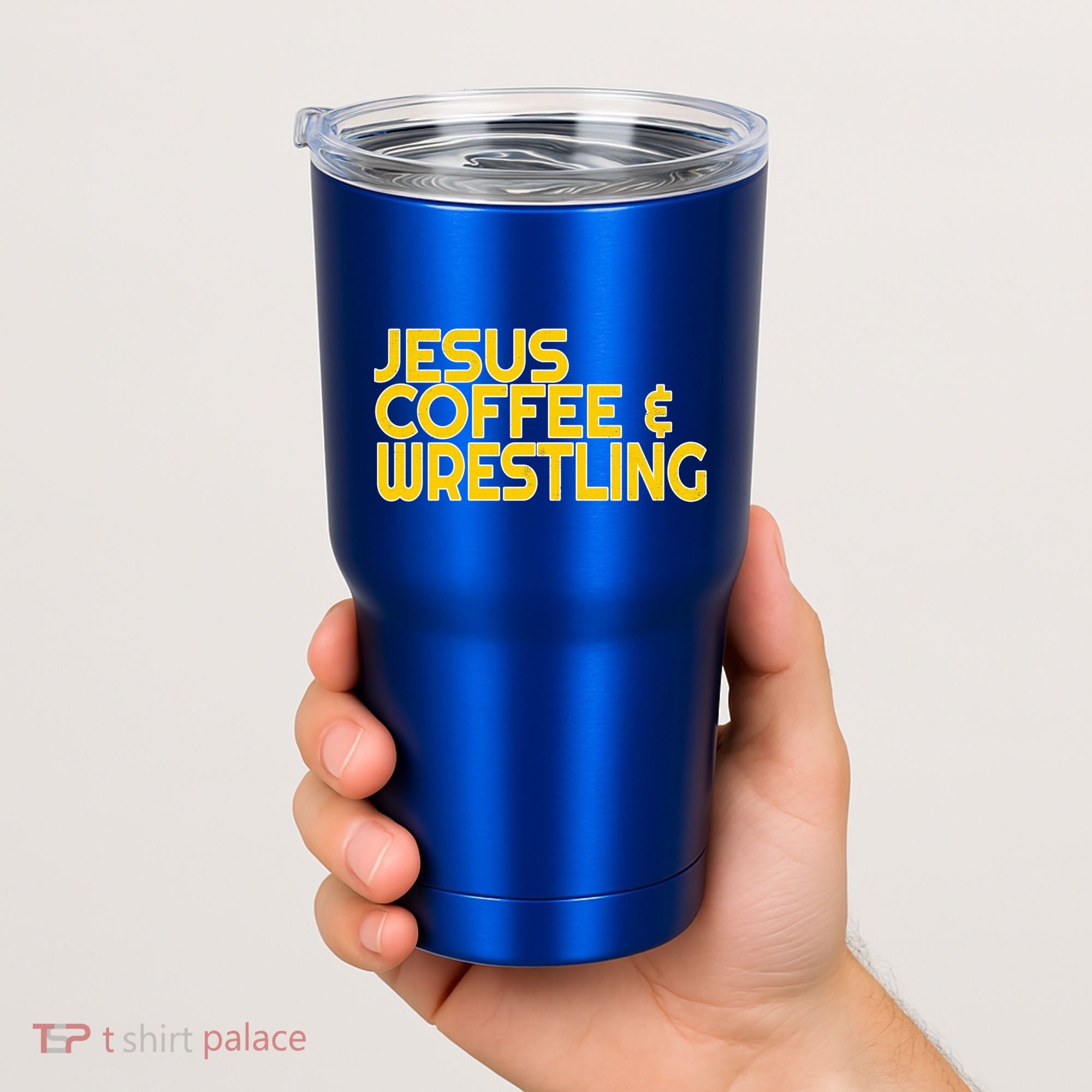 I Love Jesus Coffee Wrestling Gift Wrestler Christian Tumbler
