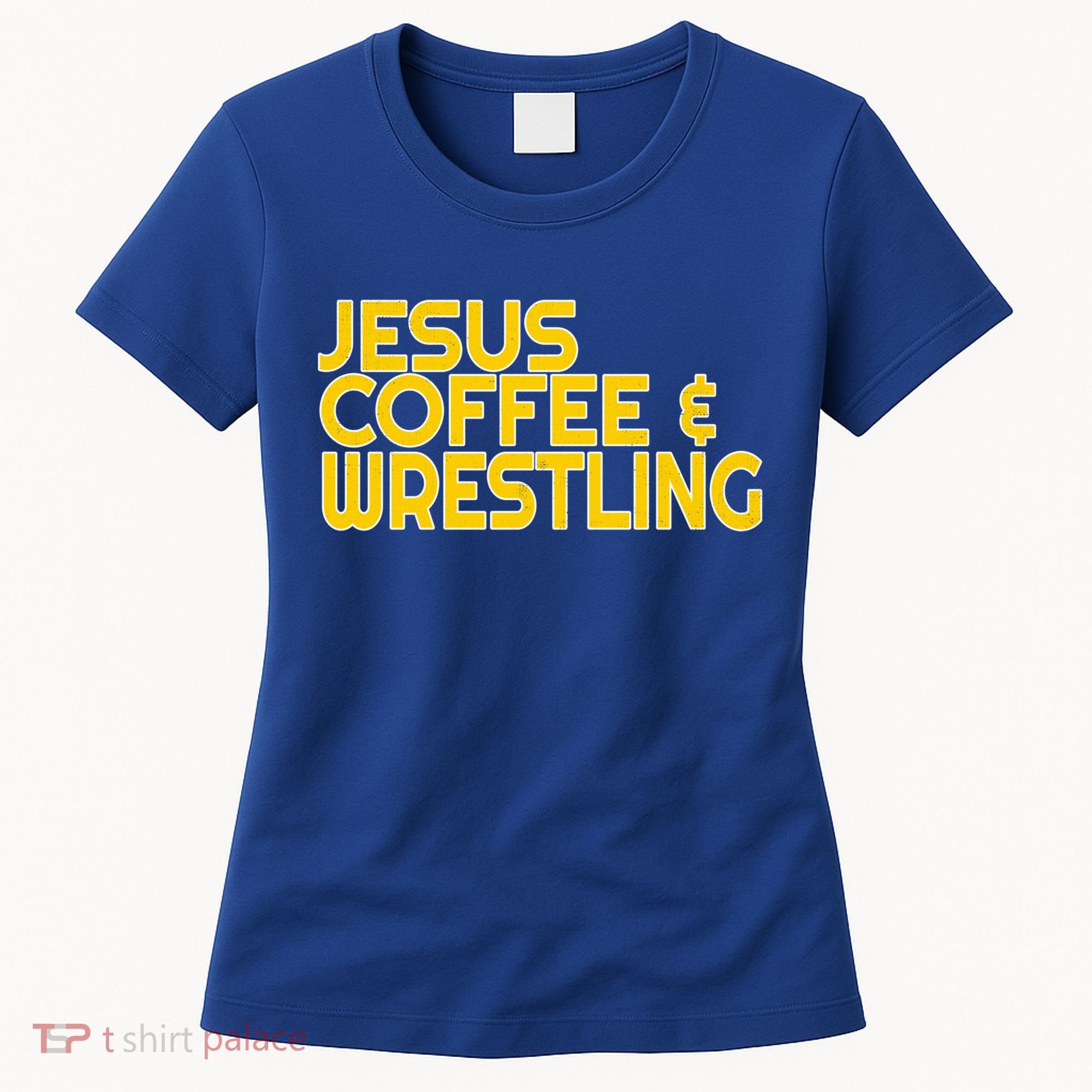 I Love Jesus Coffee Wrestling Gift Wrestler Christian Women's T-Shirt