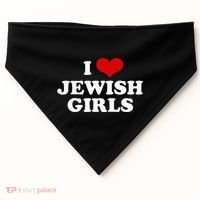 I Love Jewish Cute Gift USA-Made Doggie Bandana thumb 0