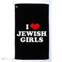 I Love Jewish Cute Gift Golf Towel thumb 0