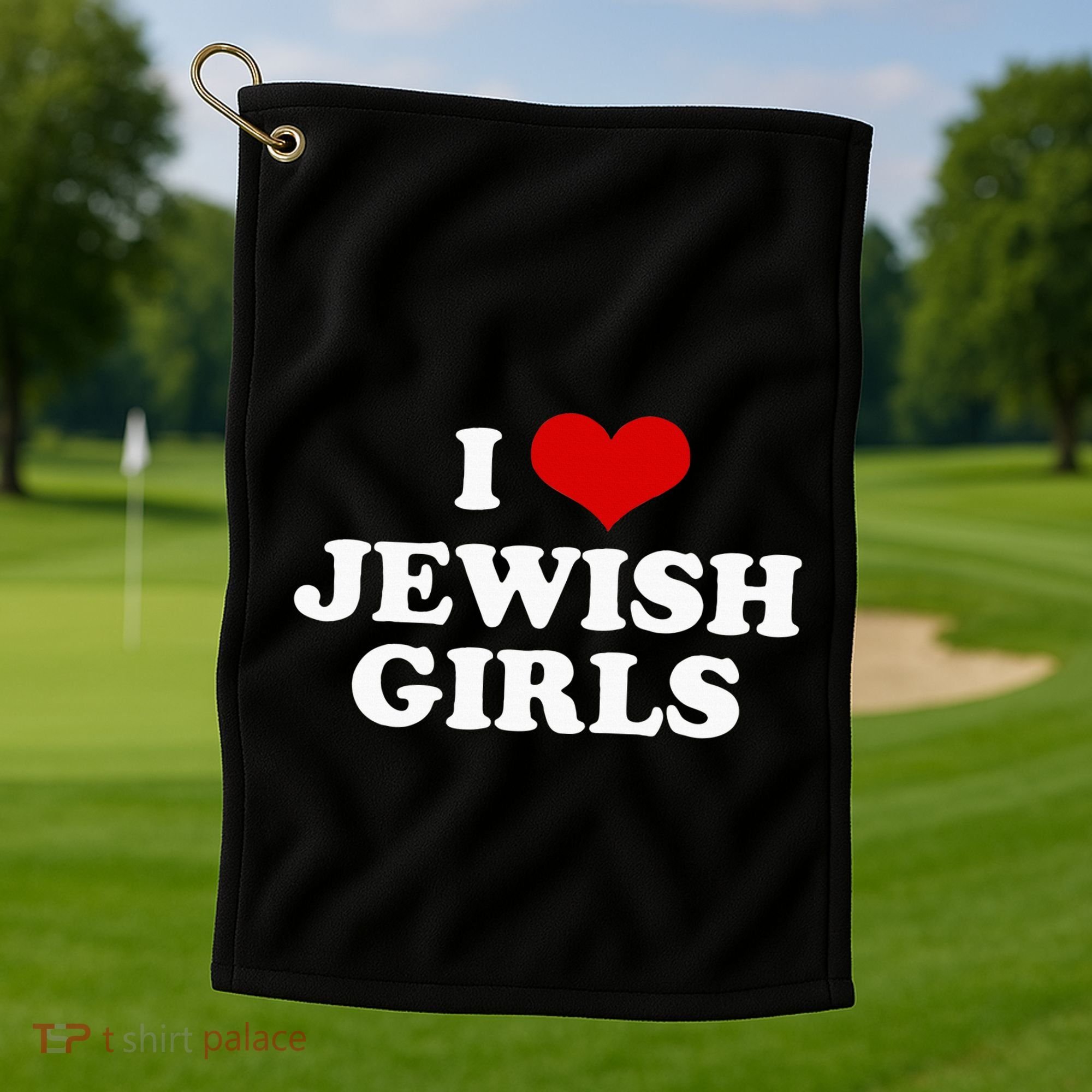 I Love Jewish Cute Gift Golf Towel