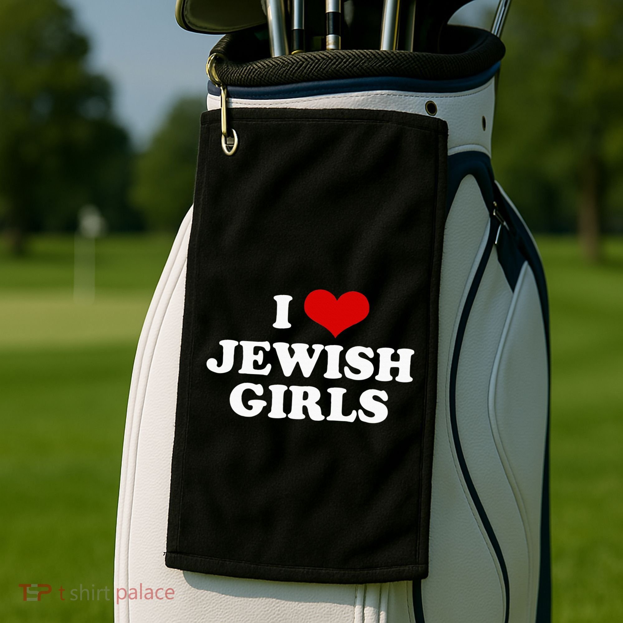 I Love Jewish Cute Gift Golf Towel