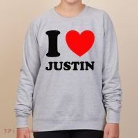 I Love Justin Women's Sweatshirt thumb 0