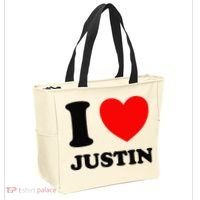 I Love Justin Tote Bag thumb 2