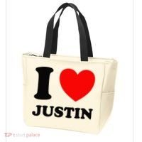 I Love Justin Tote Bag thumb 3