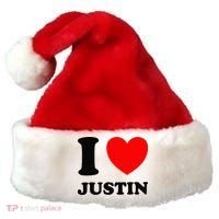 I Love Justin Santa Hat thumb 0