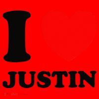 I Love Justin Santa Hat thumb 1