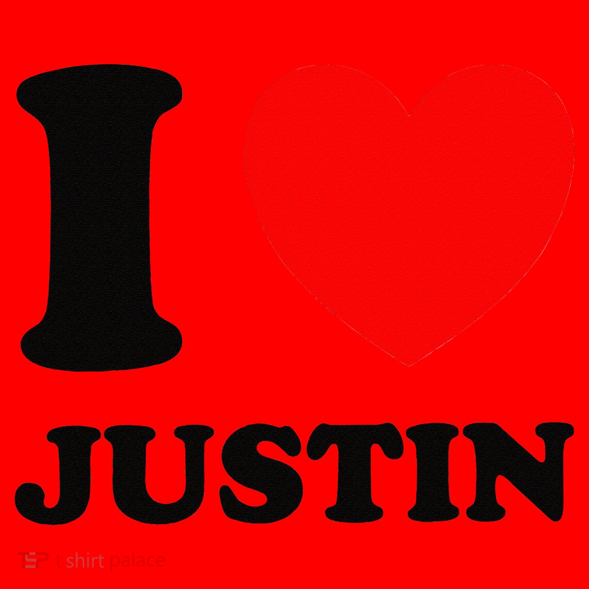 I Love Justin Santa Hat