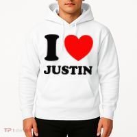 I Love Justin Hoodie thumb 2