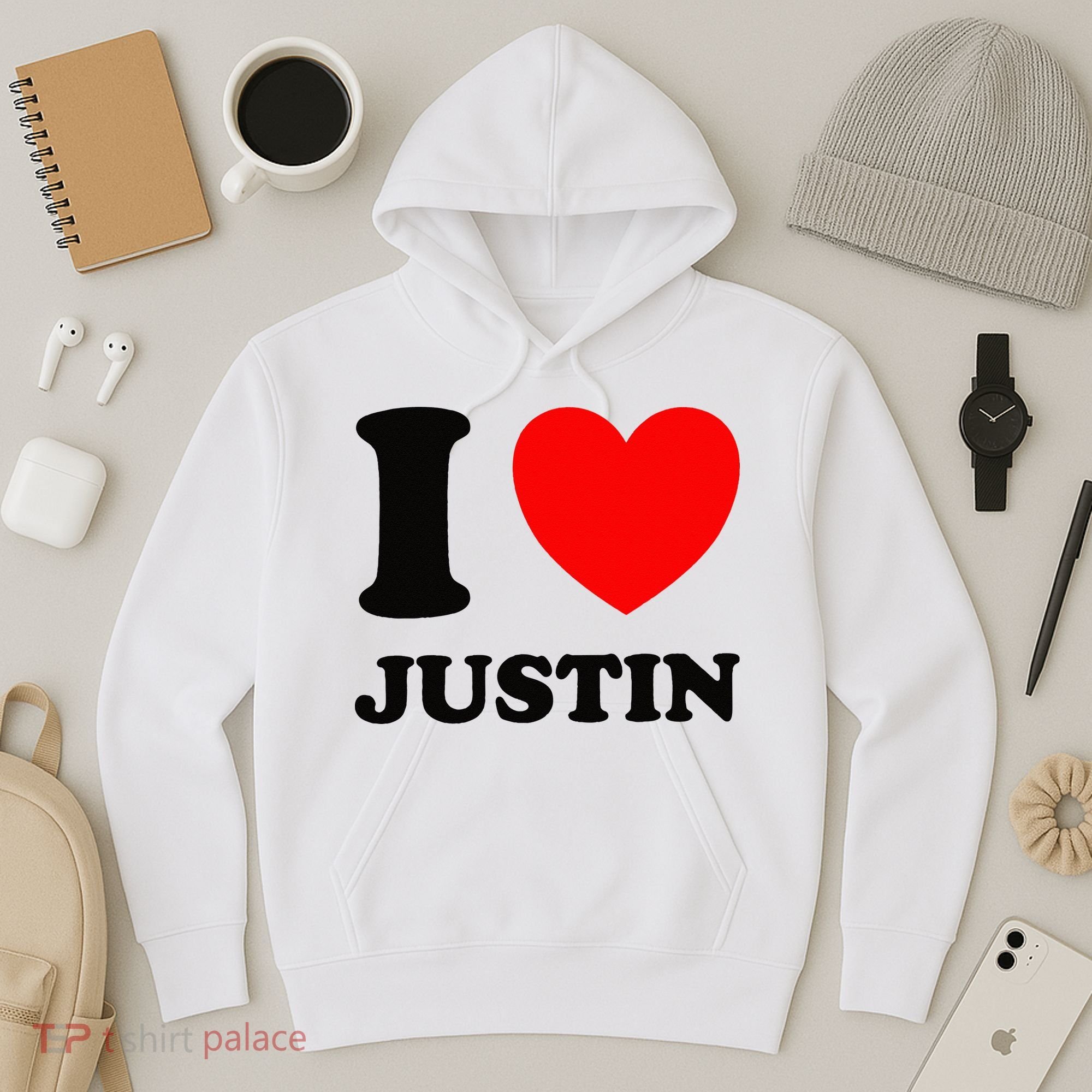 I Love Justin Hoodie
