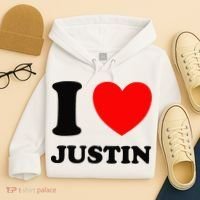 I Love Justin Hoodie thumb 4