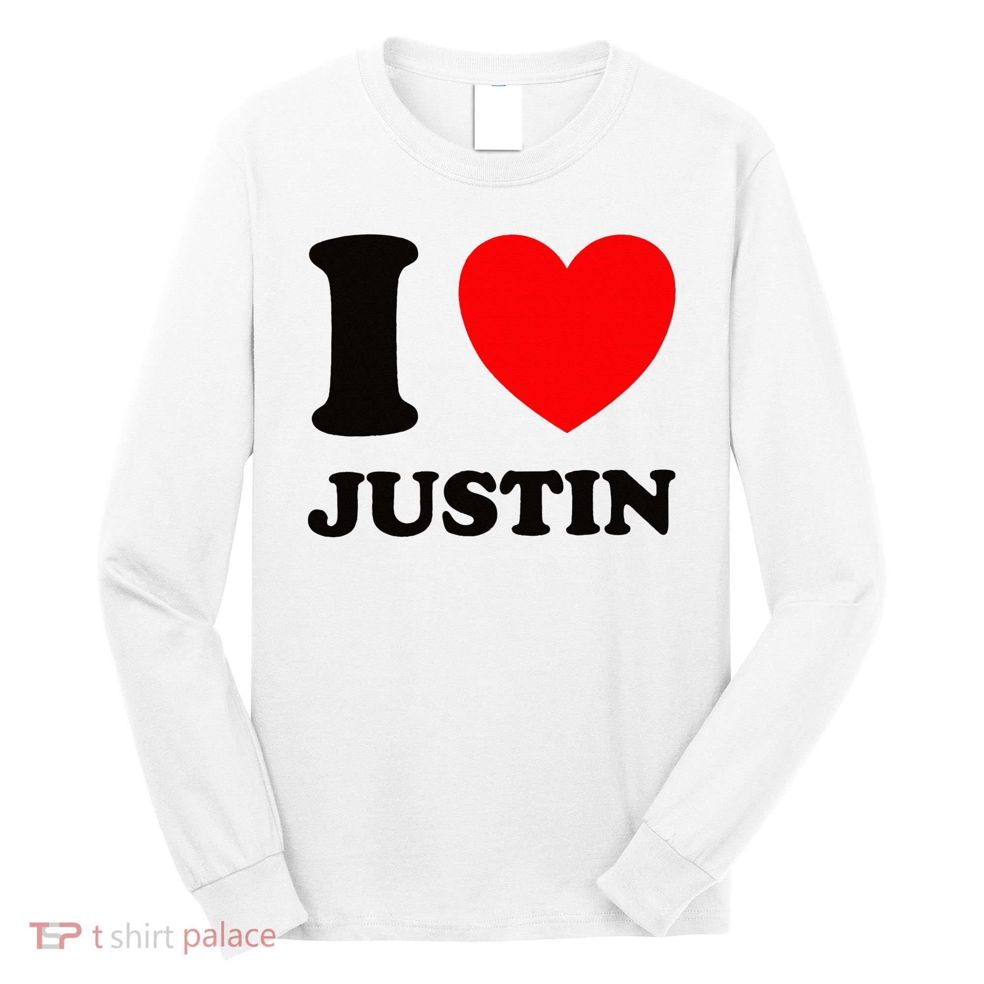 I Love Justin Long Sleeve Shirt