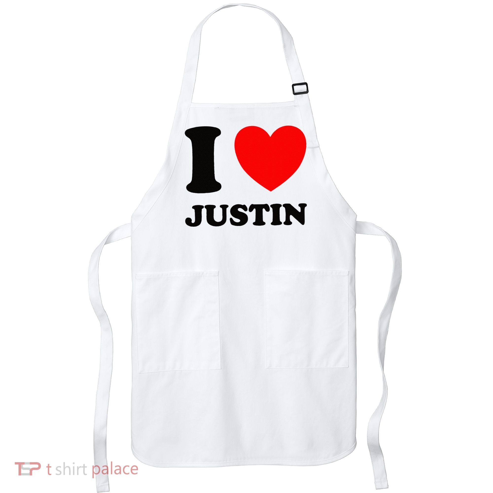 I Love Justin Apron