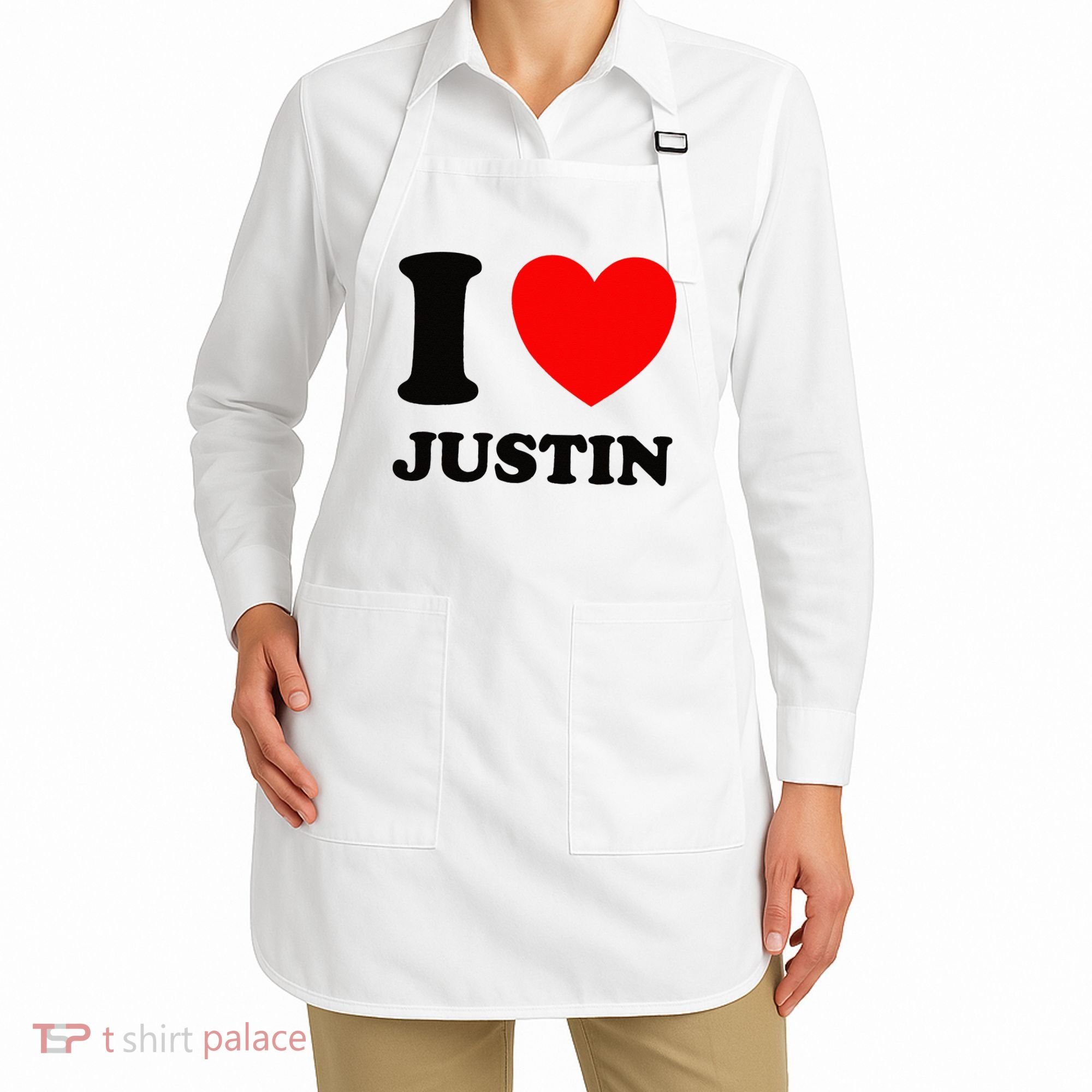 I Love Justin Apron