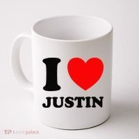I Love Justin Coffee Mug thumb 0