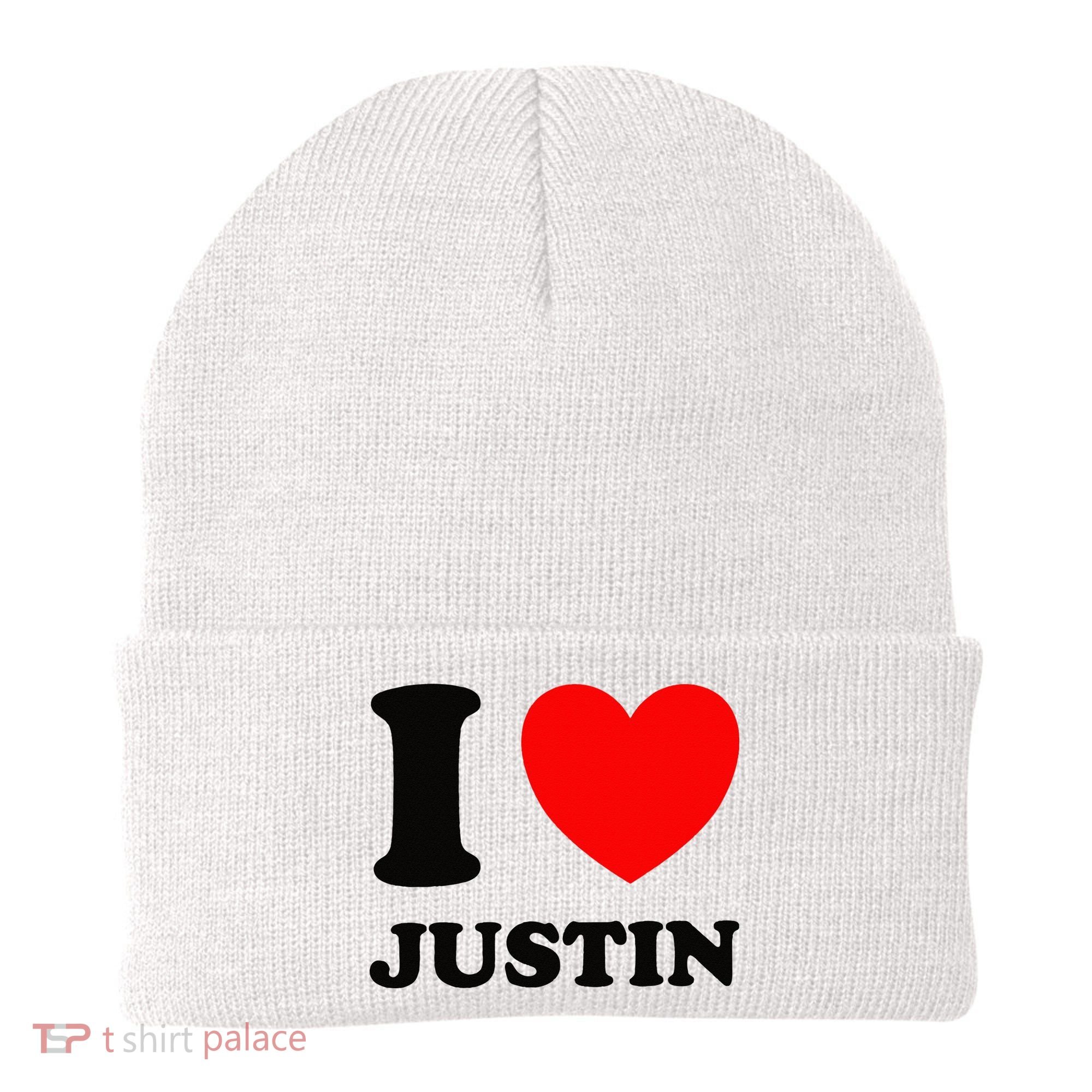 I Love Justin Beanie