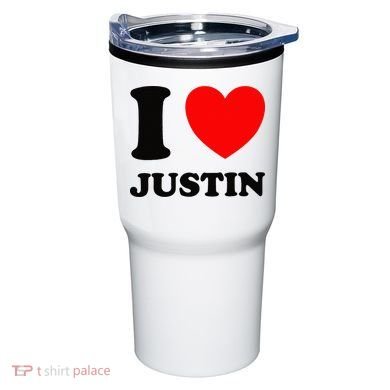 I Love Justin Tumbler